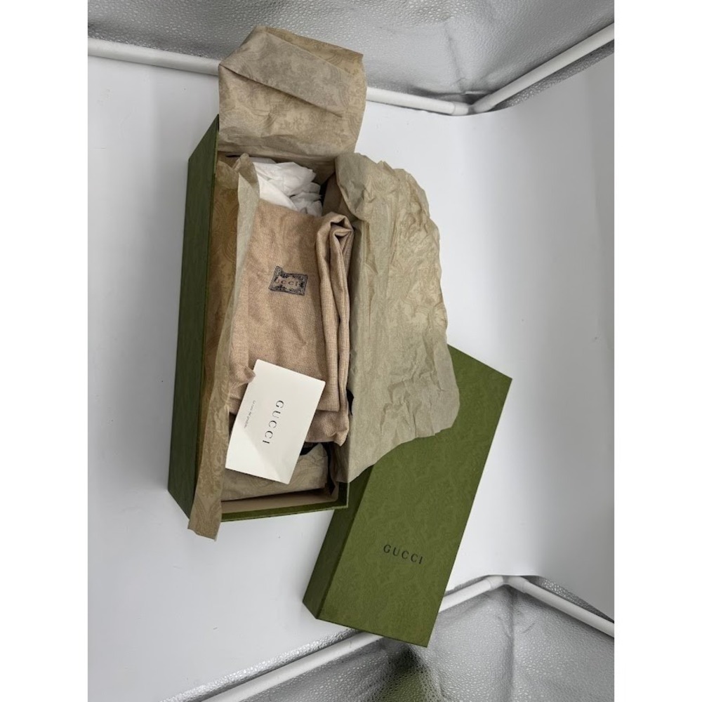 Gucci Green Embossed Shoe Box with Dust Bag Tissue and Care Booklet Empty